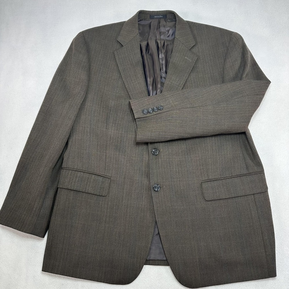 Lauren Ralph Lauren Sport Coat Mens 42S Brown Wool Herringbone Tweed Jacket